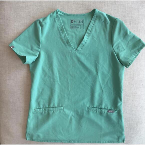 FIGS Casma Scrub Top Surgical Green Extra Small - Picture 2 of 6